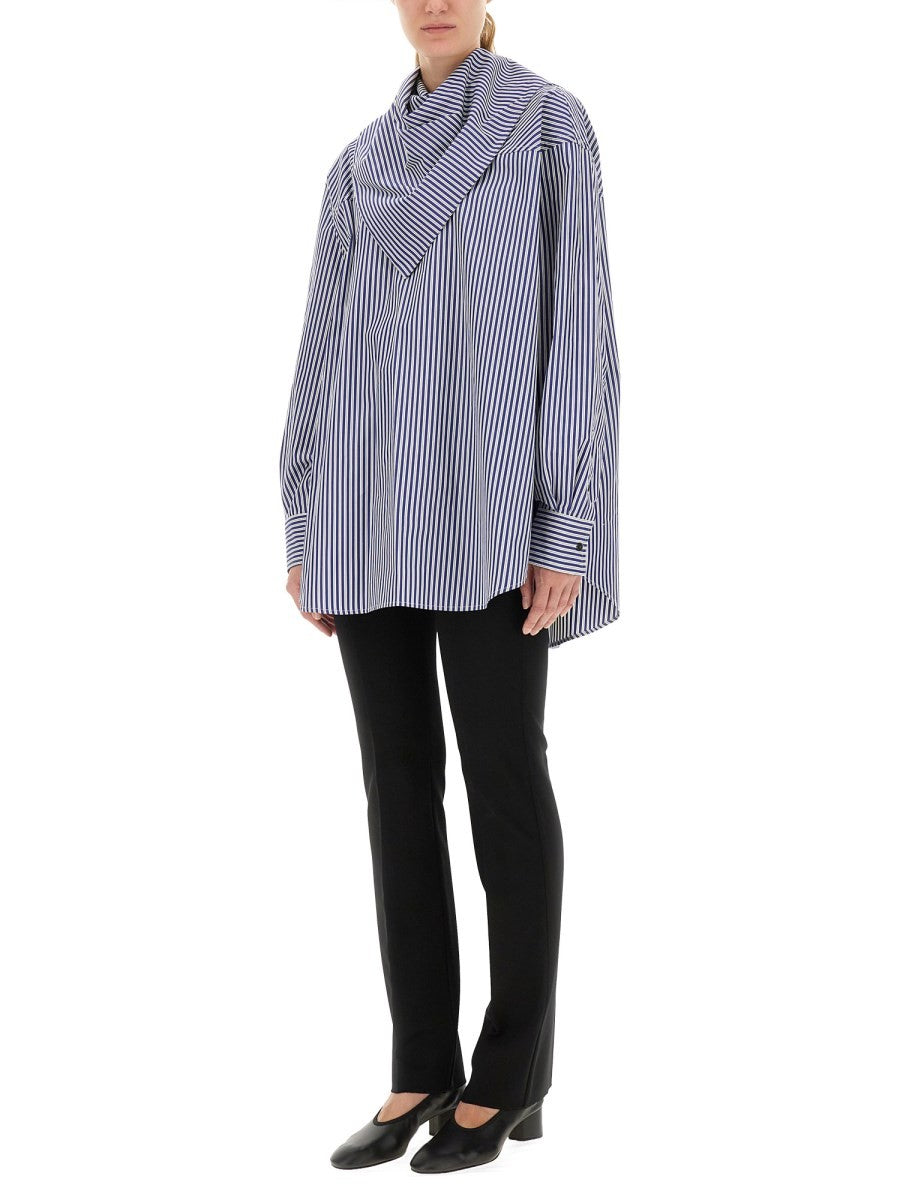 AMI PARIS STRIPED BANDANA BLOUSE