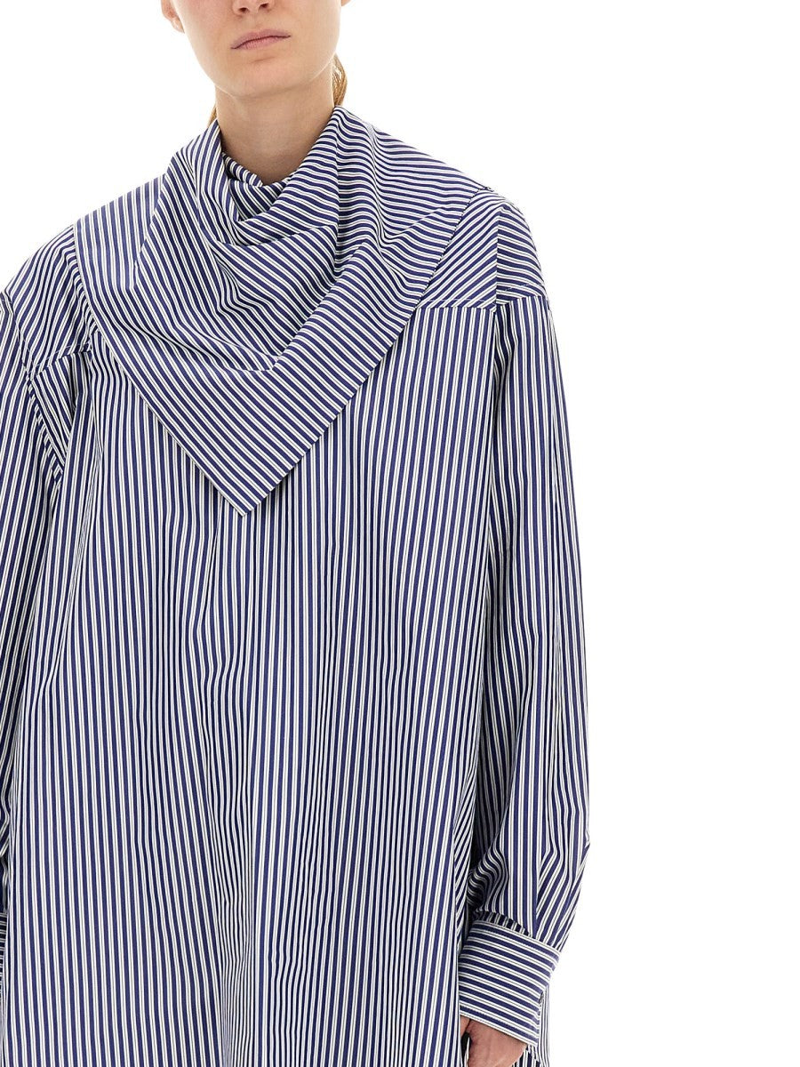 AMI PARIS STRIPED BANDANA BLOUSE