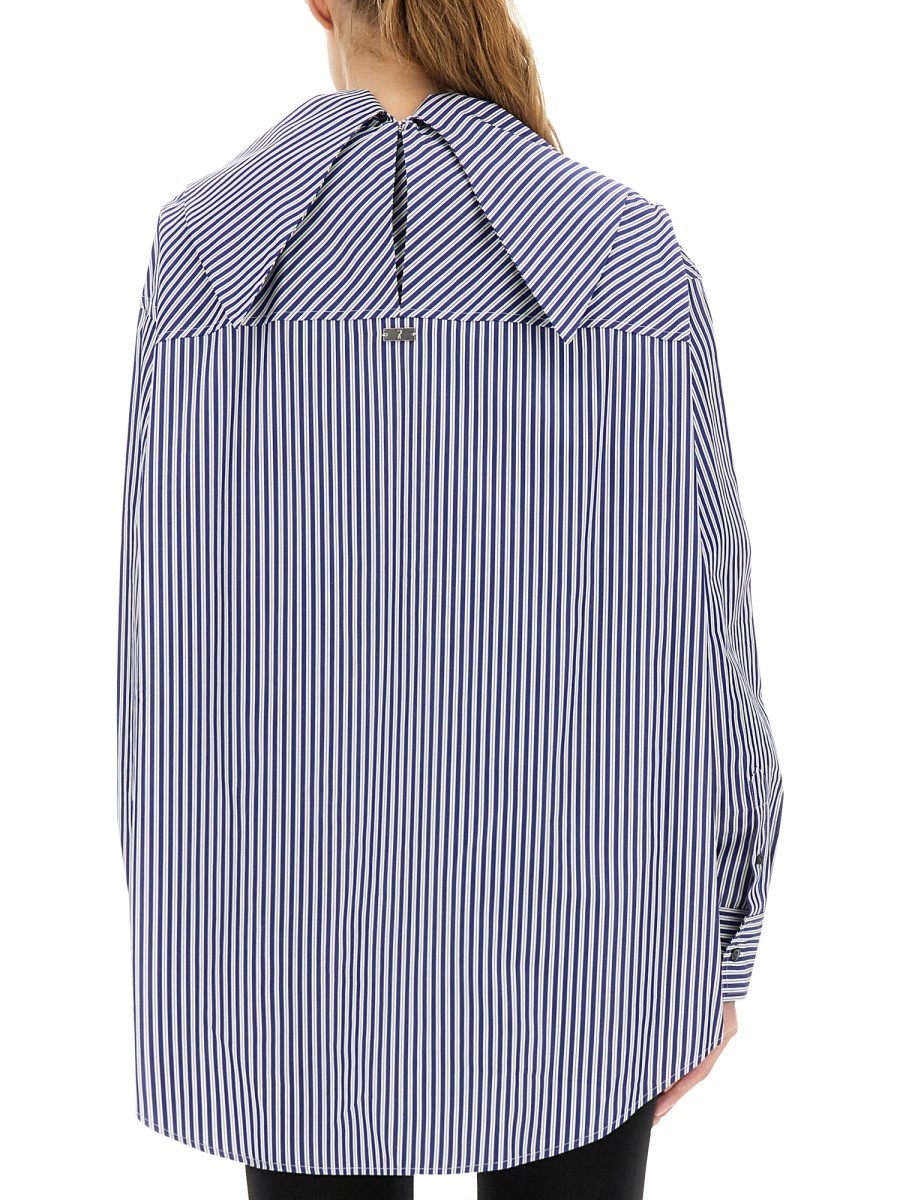 AMI PARIS STRIPED BANDANA BLOUSE