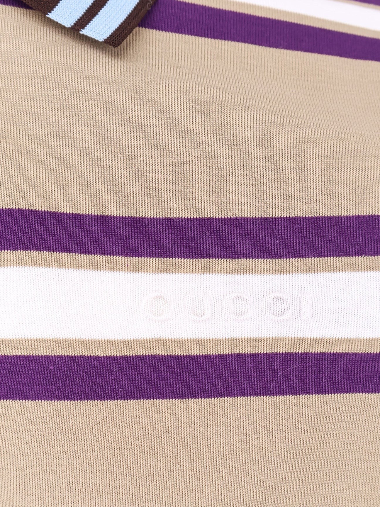 Gucci Striped cotton polo shirt