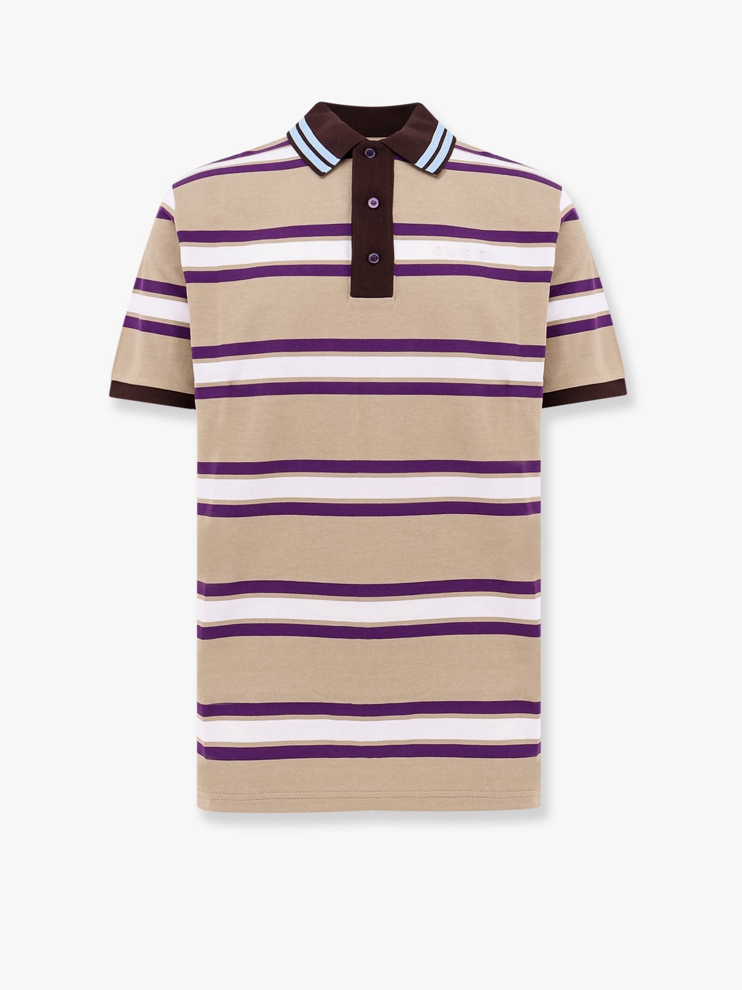 Gucci Striped cotton polo shirt