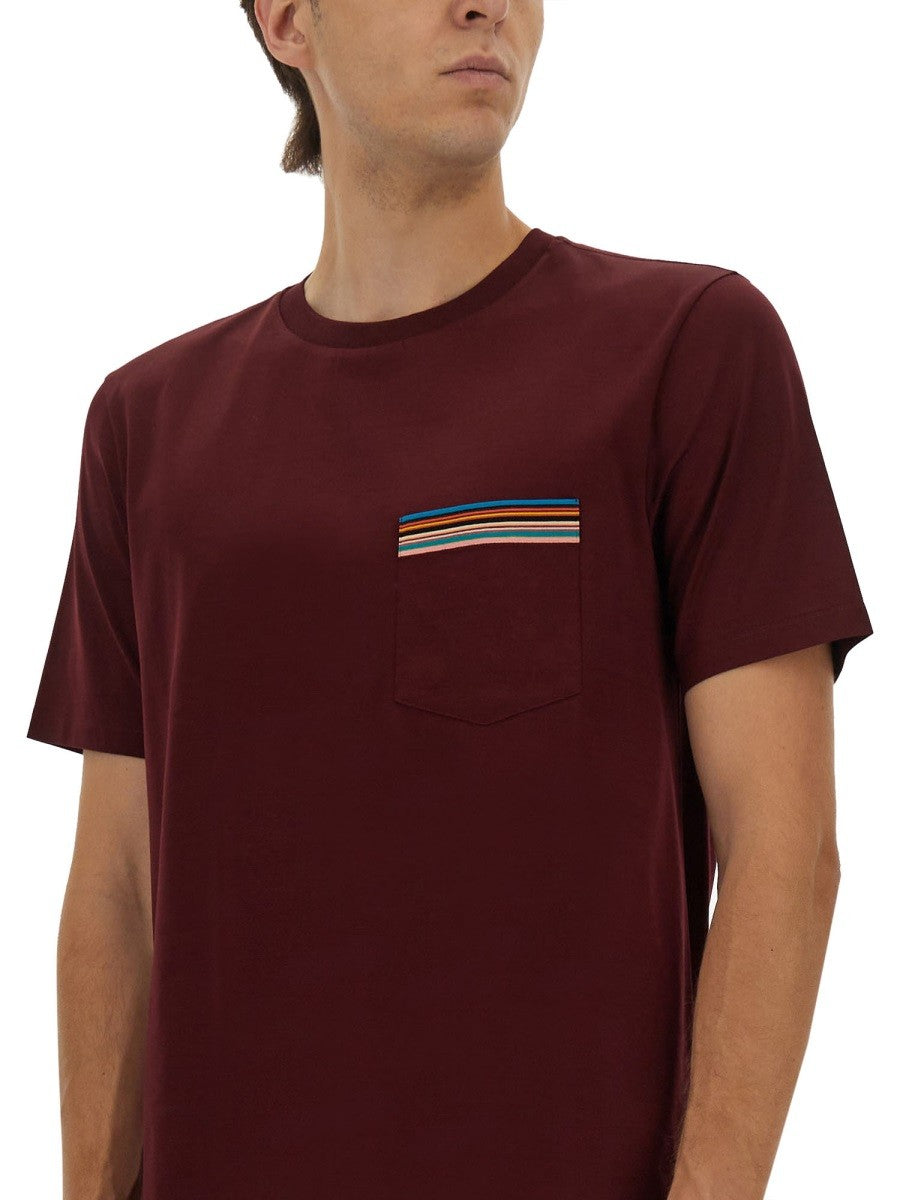 PAUL SMITH STRIPED POCKET T-SHIRT