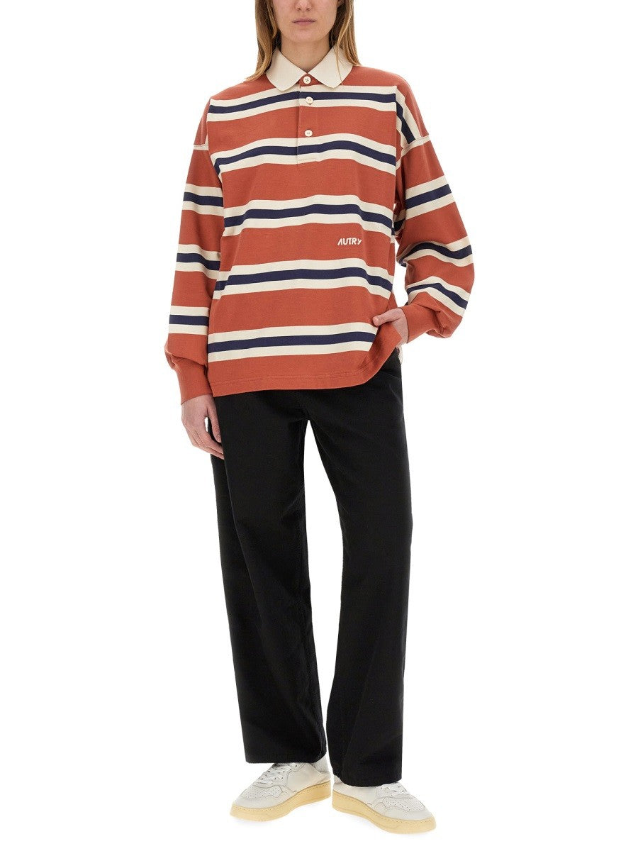 Autry STRIPED RUGBY POLO SHIRT