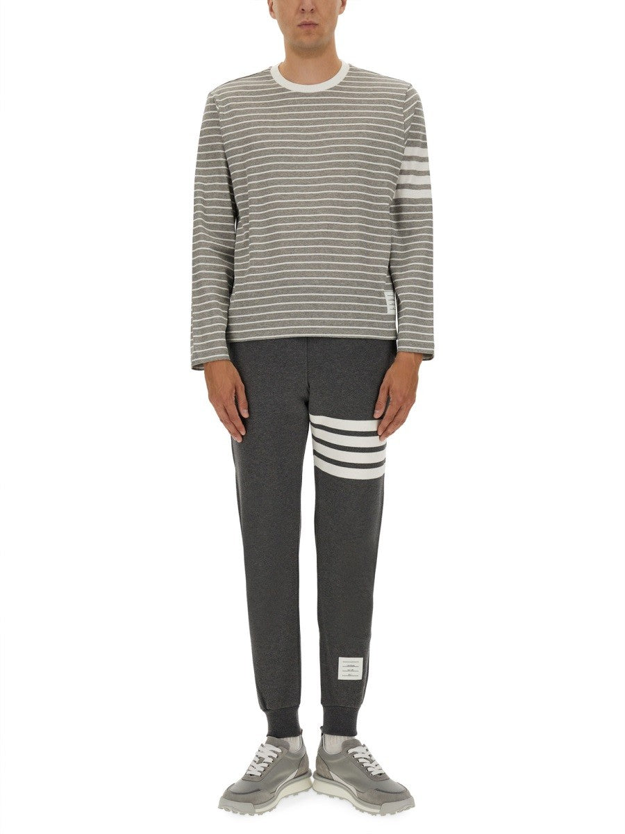 THOM BROWNE STRIPED T-SHIRT