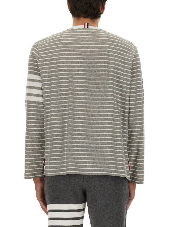 THOM BROWNE STRIPED T-SHIRT