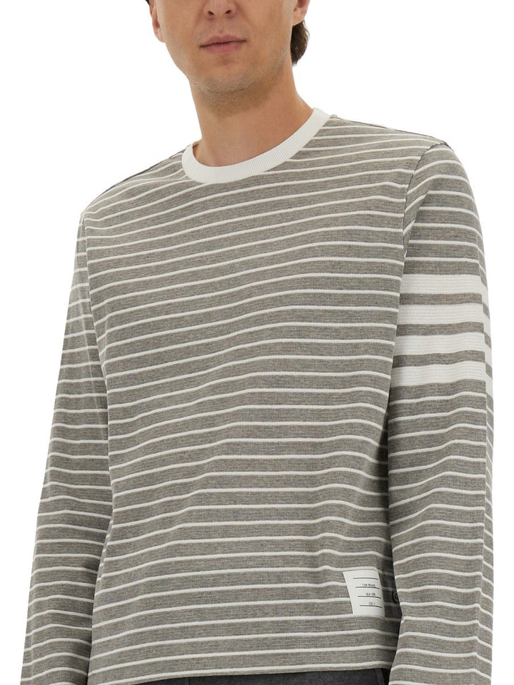 THOM BROWNE STRIPED T-SHIRT