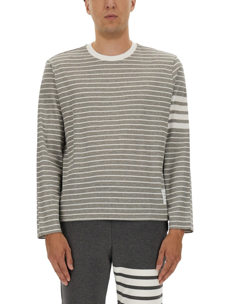 THOM BROWNE STRIPED T-SHIRT