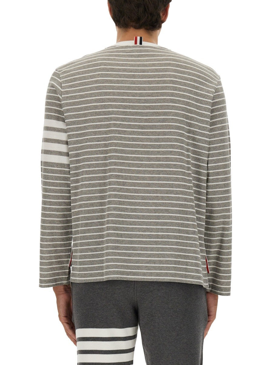 THOM BROWNE STRIPED T-SHIRT