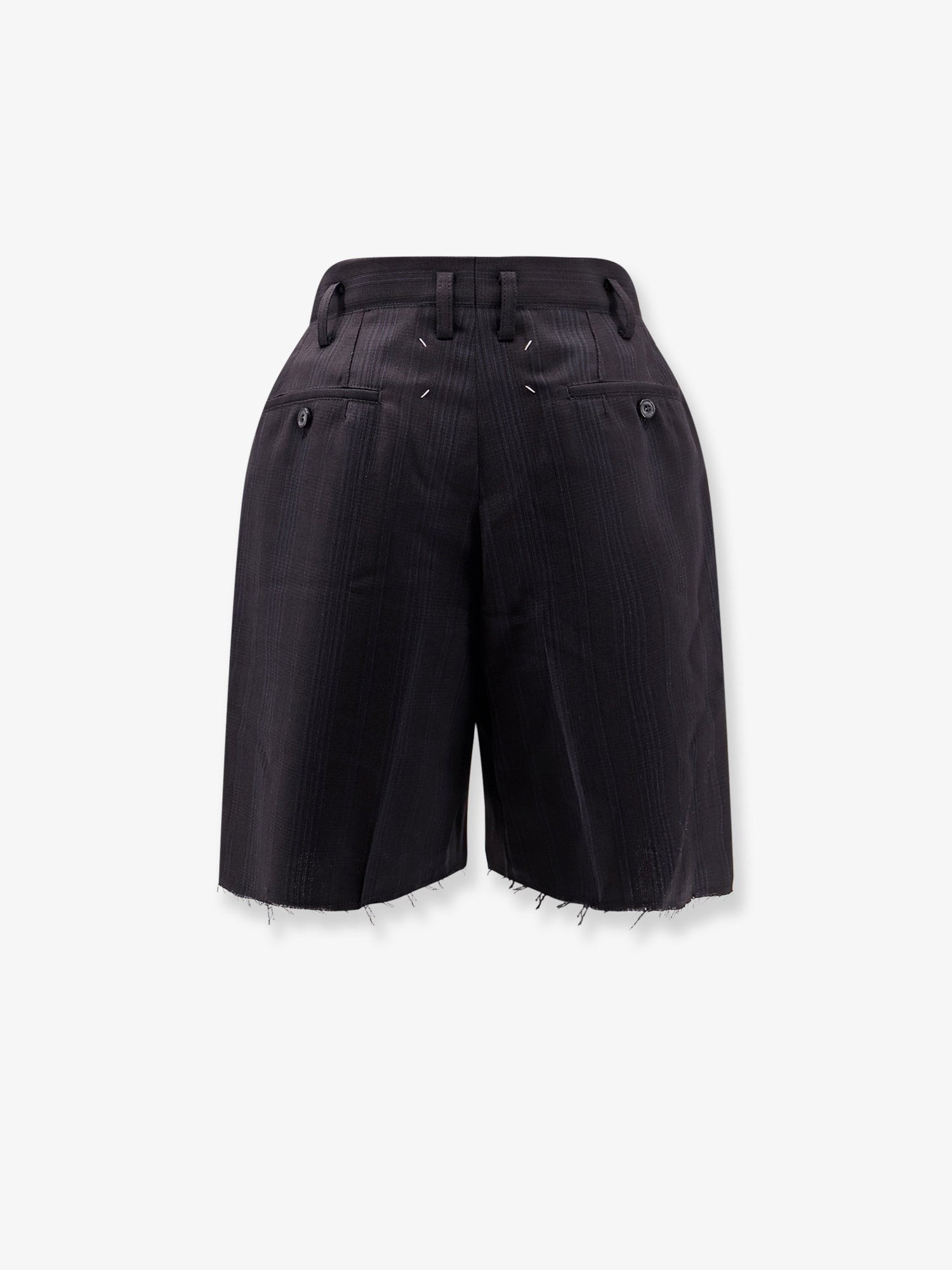 Maison Margiela Striped virgin wool shorts