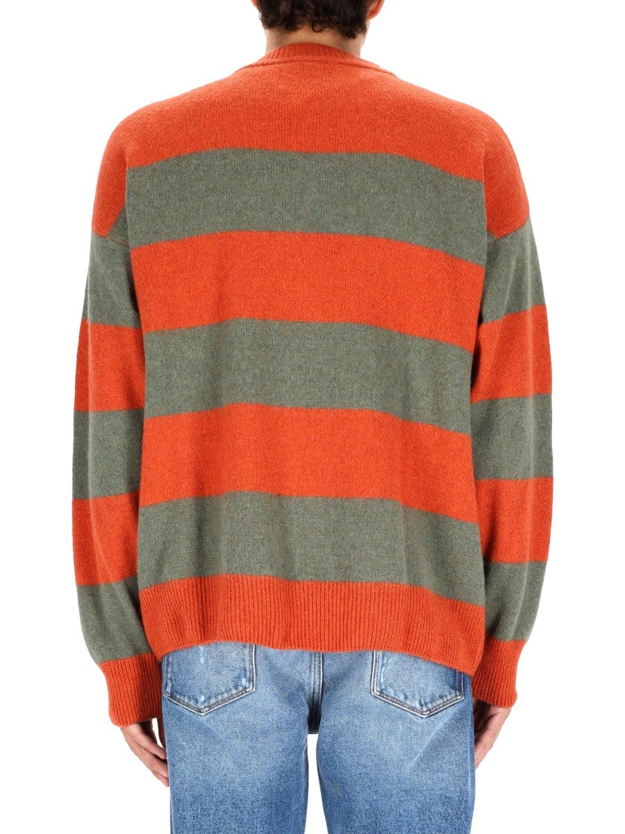 AMISH STRIPED WOOL PULLOVER
