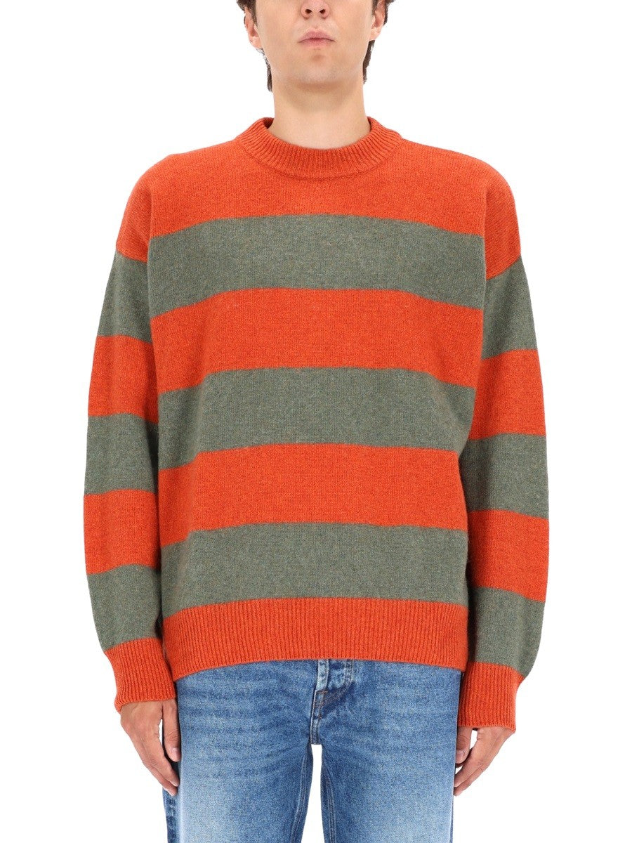 AMISH STRIPED WOOL PULLOVER