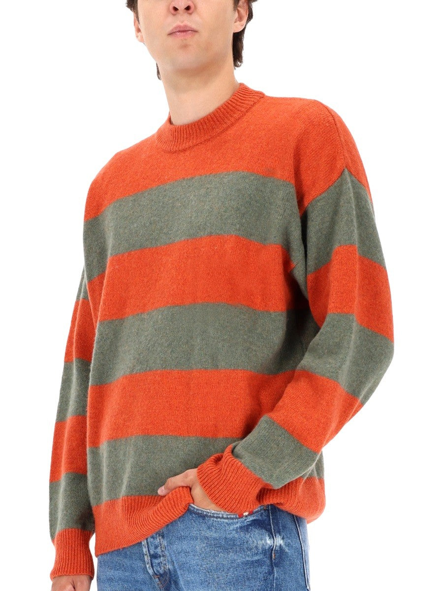 AMISH STRIPED WOOL PULLOVER