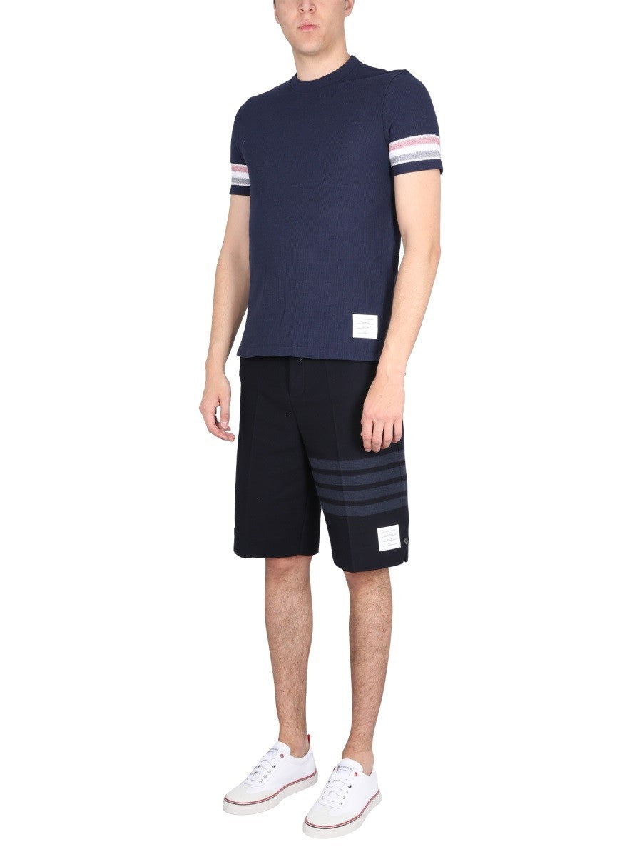 Thom Browne Stripes T-Shirt Blue