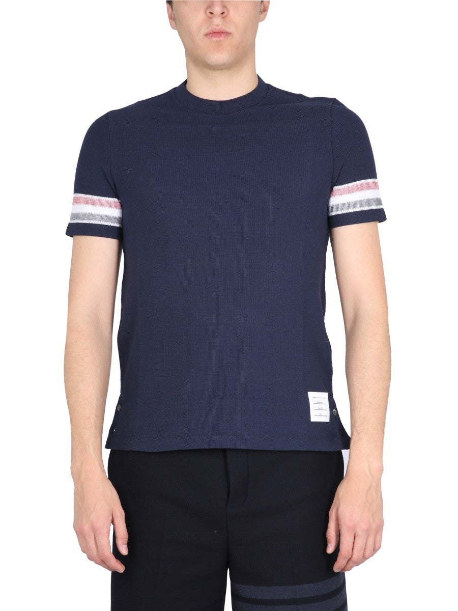 Thom Browne Stripes T-Shirt Blue