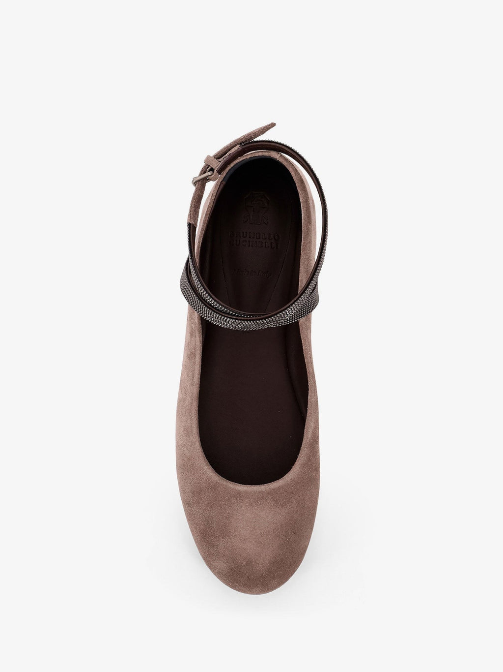 Brunello Cucinelli Suede Ballerinas with Monili detail