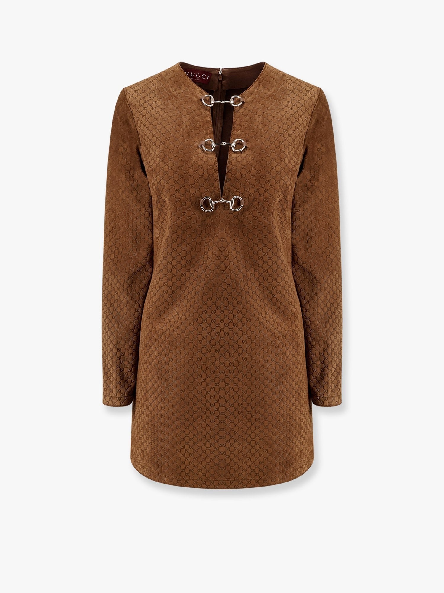 Gucci Suede short dress with all-over GG logo