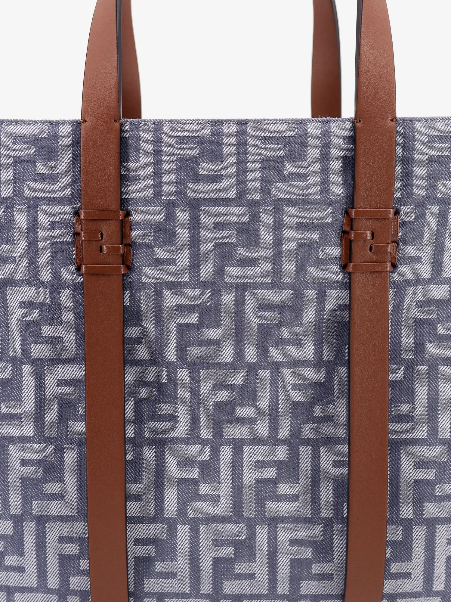 Fendi Summer Tote FF jacquard fabric shoulder bag with fringes