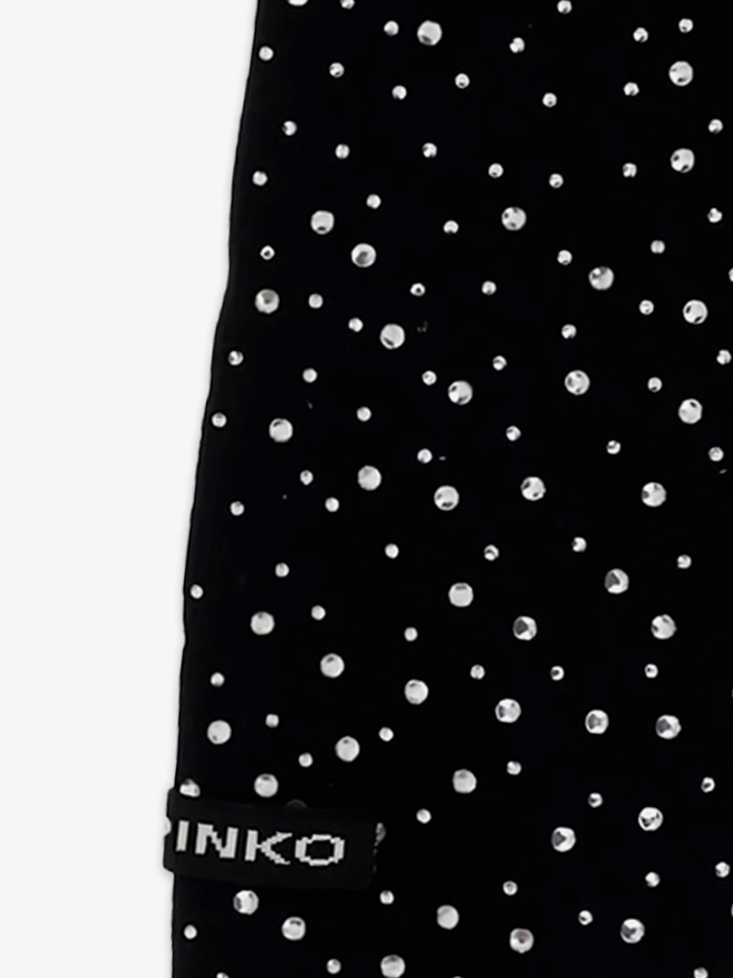 Pinko Svizzera wool scarf with rhinestones