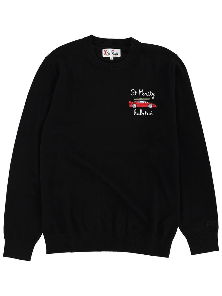 MC2 SAINT BARTH SWEATER WITH EMBROIDERY