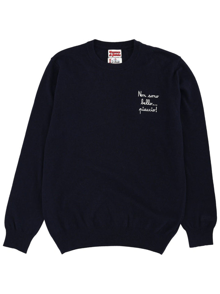 MC2 SAINT BARTH SWEATER WITH EMBROIDERY
