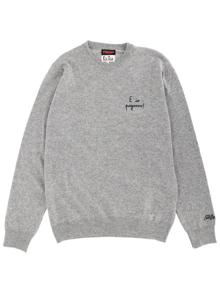 MC2 SAINT BARTH SWEATER WITH EMBROIDERY