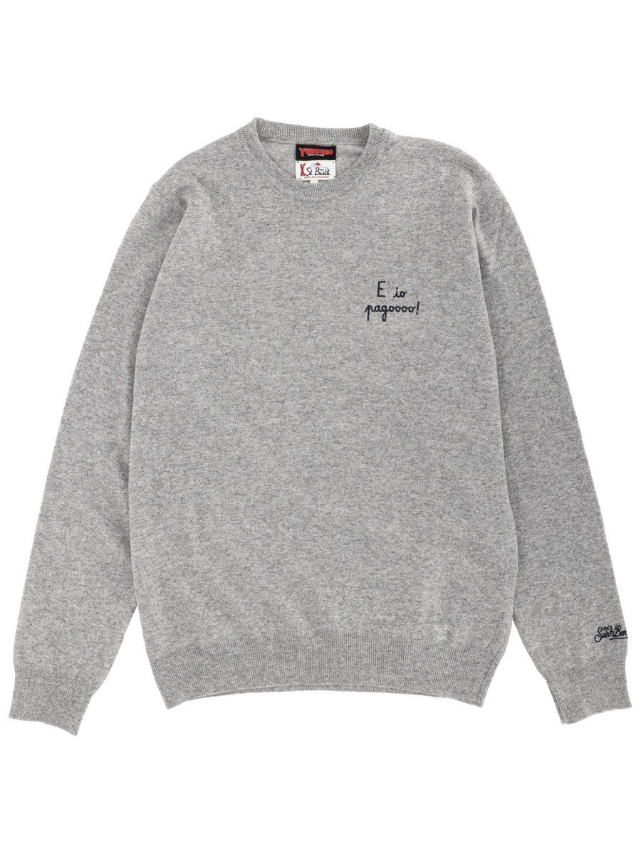 MC2 SAINT BARTH SWEATER WITH EMBROIDERY