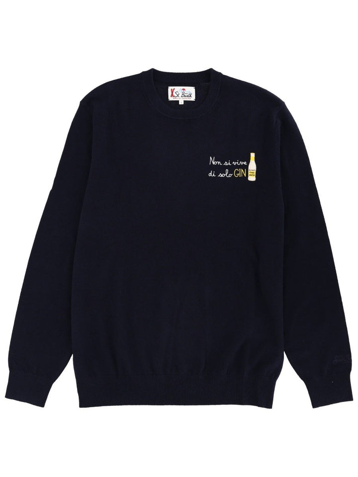 MC2 SAINT BARTH SWEATER WITH EMBROIDERY