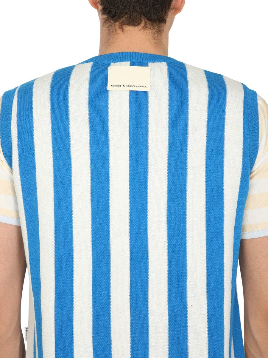 SUNNEI X ELEONORA BONUCCI SWEATER WITH STRIPED PATTERN