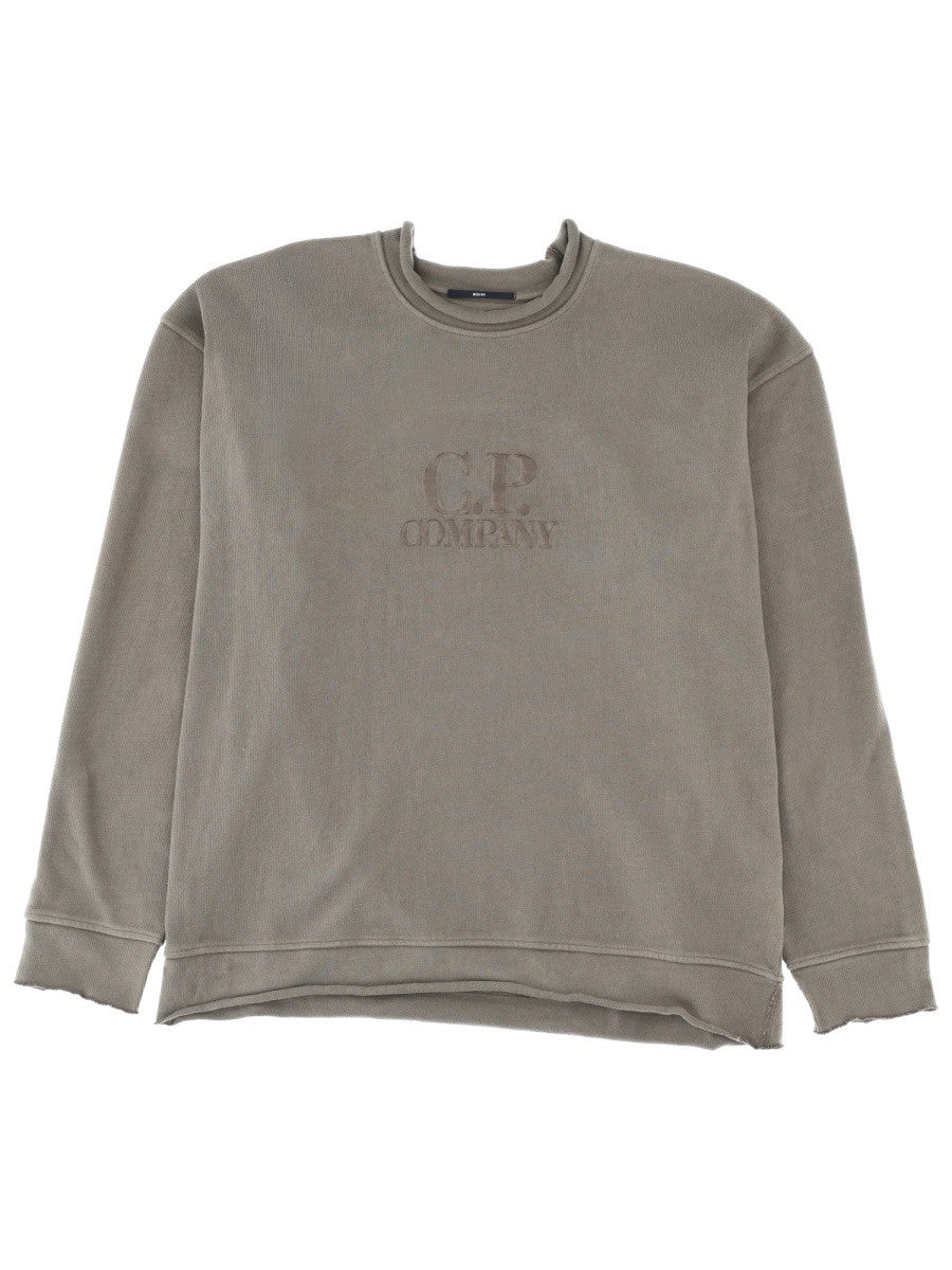 C.P. COMPANY SWEATSHIRT WITH EMBOSSED LOGO