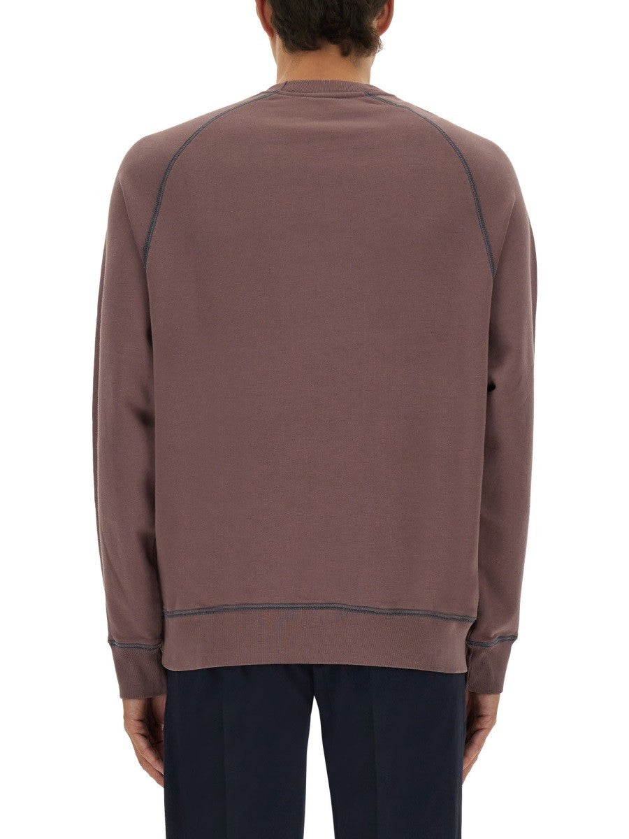 PS BY PAUL SMITH SWEATSHIRT WITH EMBROIDERY PS HAPPY