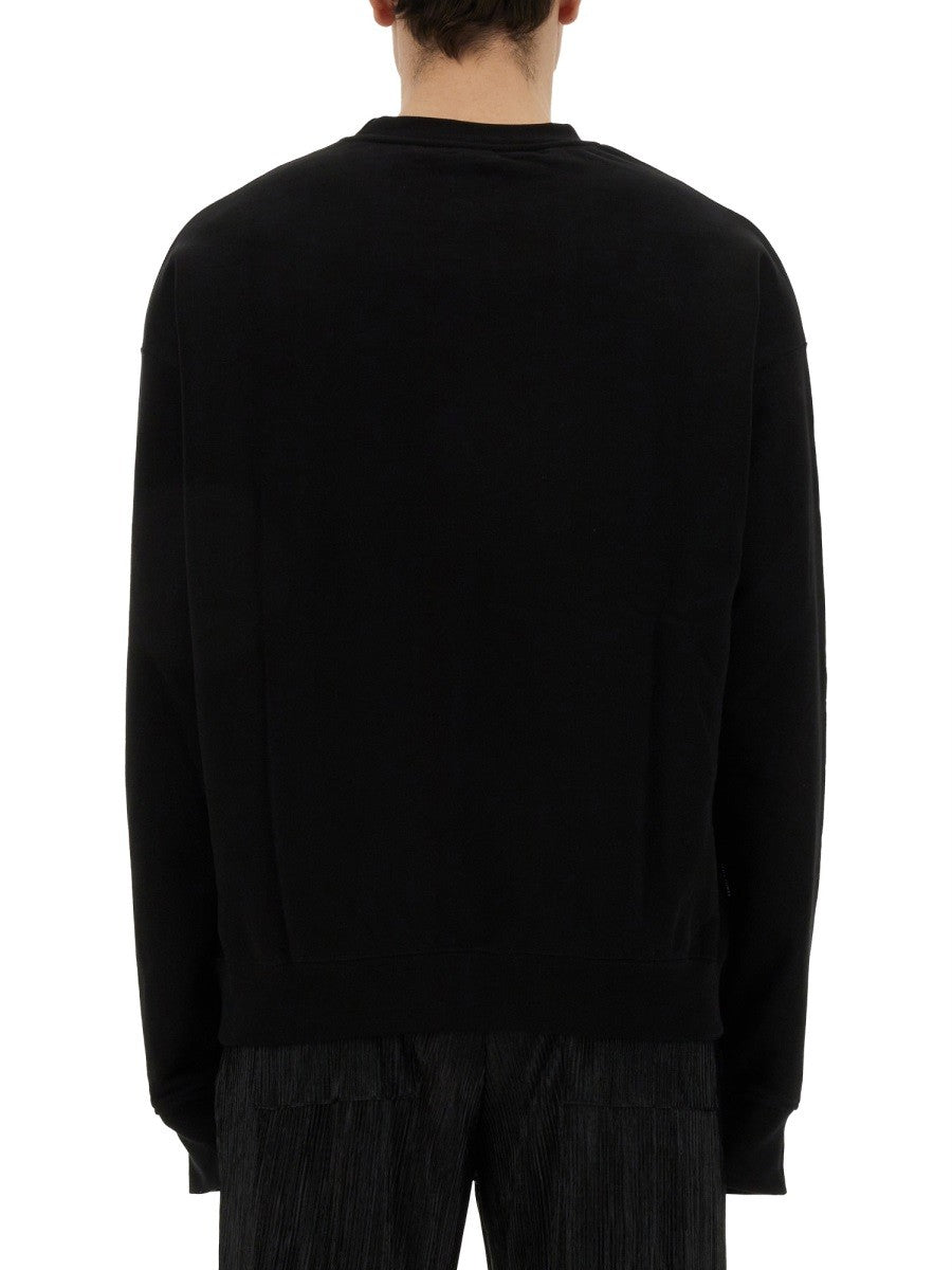 FAMILY FIRST SWEATSHIRT WITH HEART EMBROIDERY