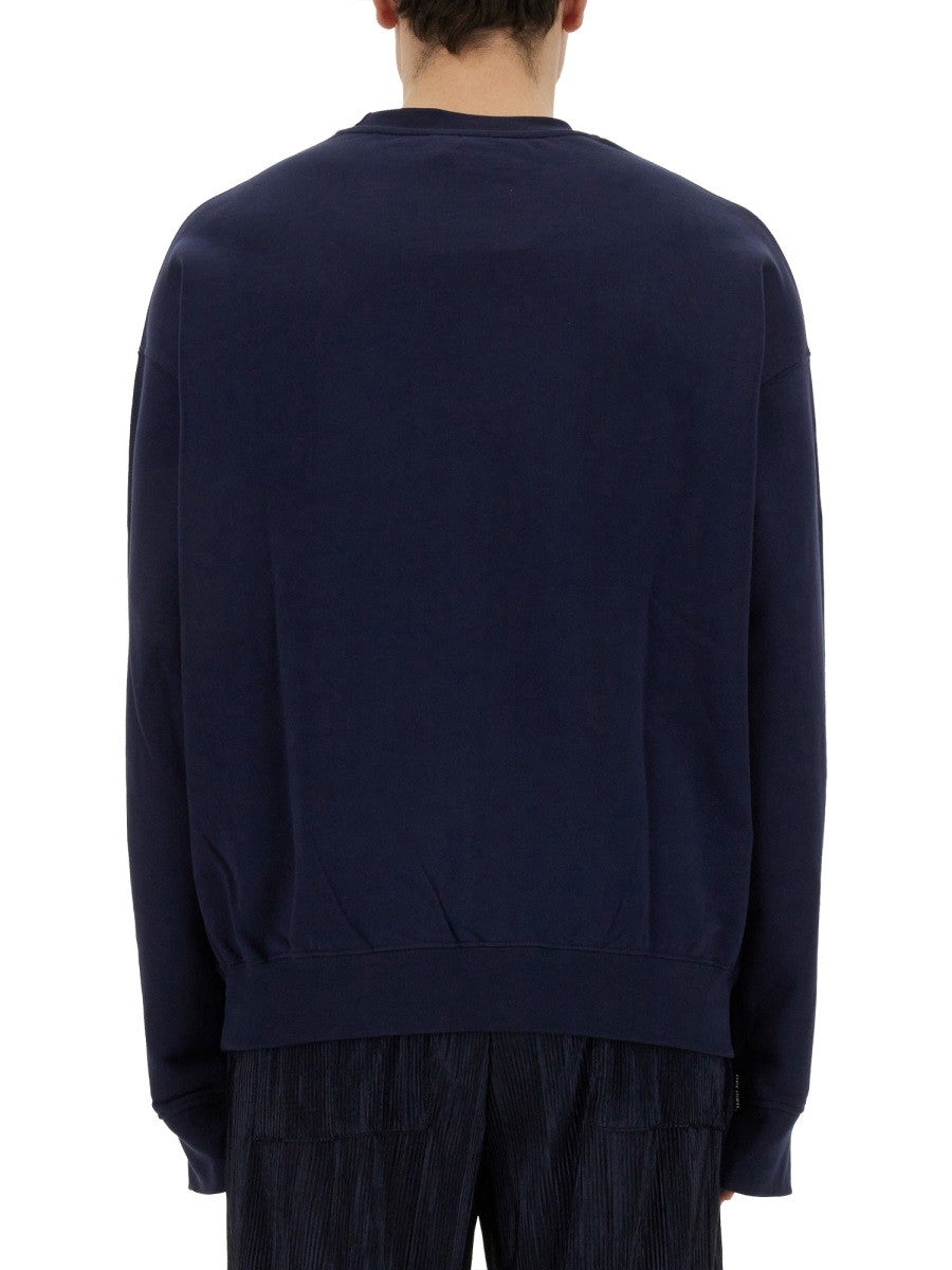 FAMILY FIRST SWEATSHIRT WITH HEART EMBROIDERY