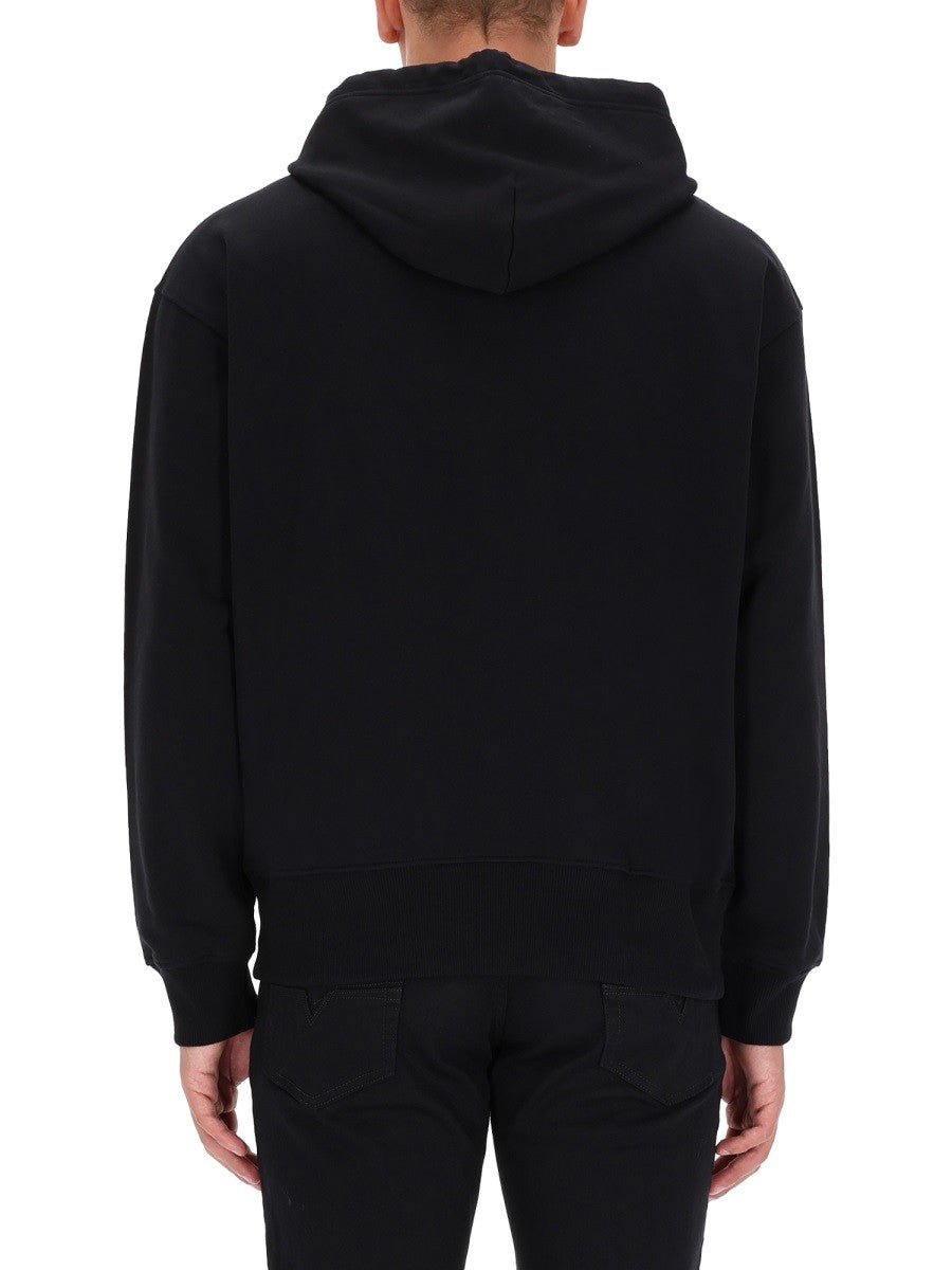 Diesel SWEATSHIRT WITH LOGO AND HOOD