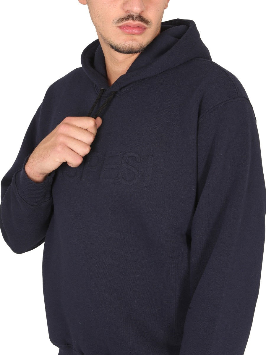 ASPESI SWEATSHIRT WITH LOGO AND HOOD