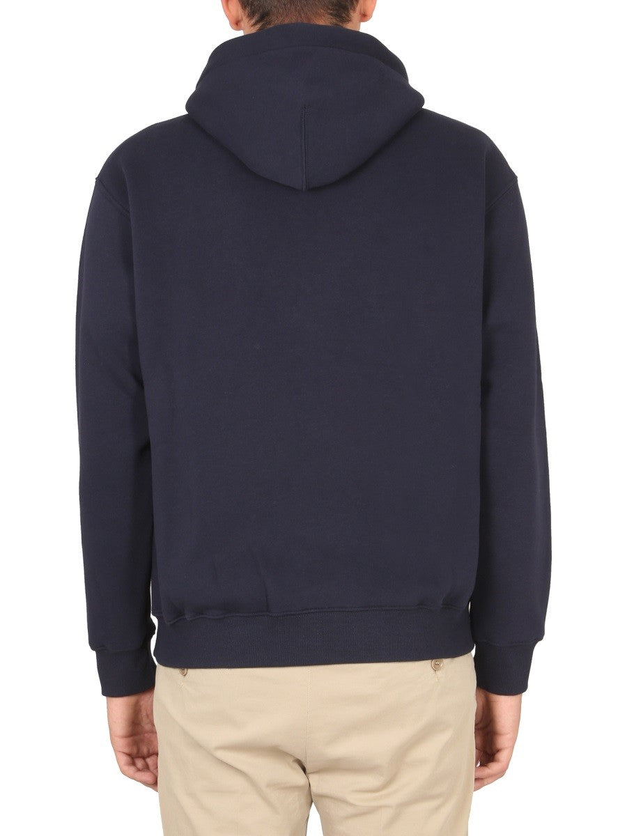 ASPESI SWEATSHIRT WITH LOGO AND HOOD