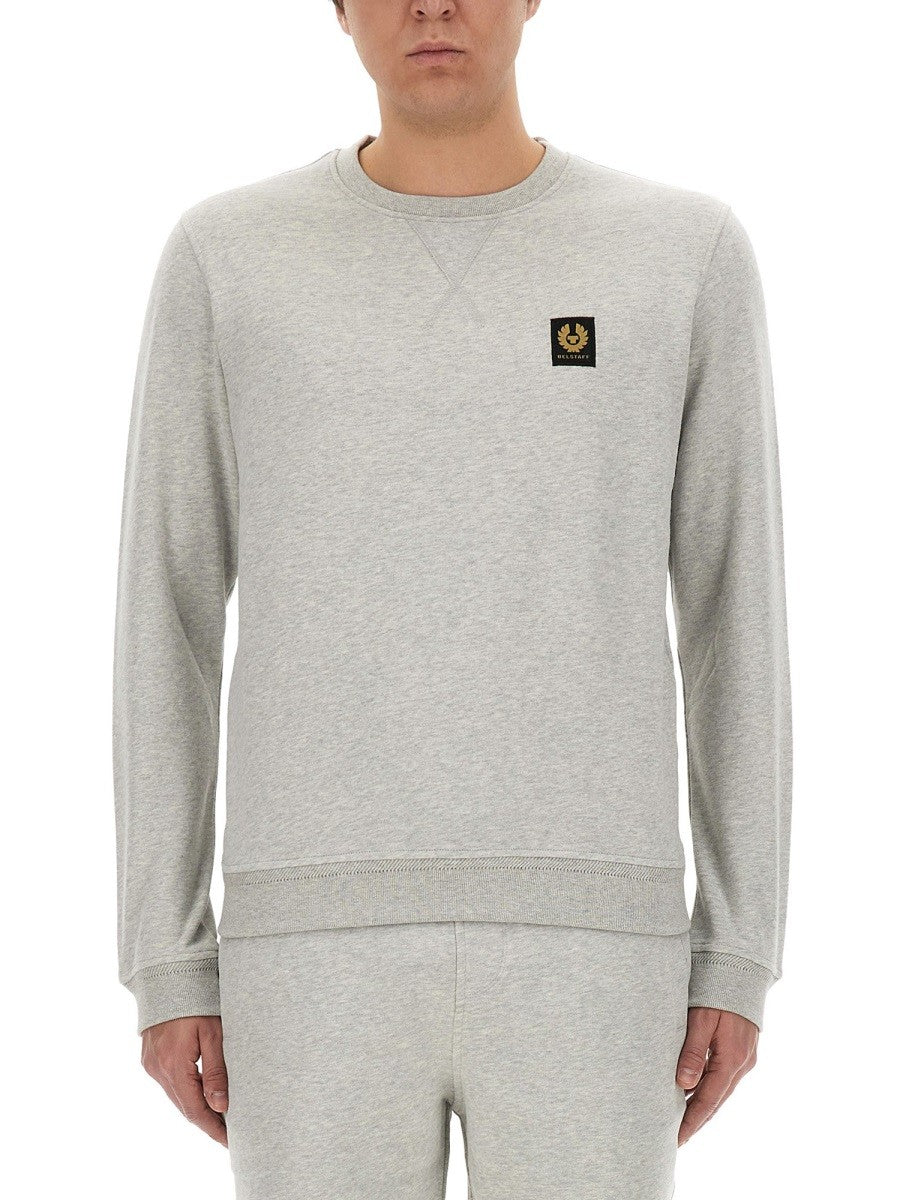 BELSTAFF SWEATSHIRT WITH LOGO PATCH