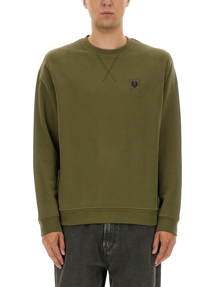 BELSTAFF SWEATSHIRT WITH LOGO PATCH