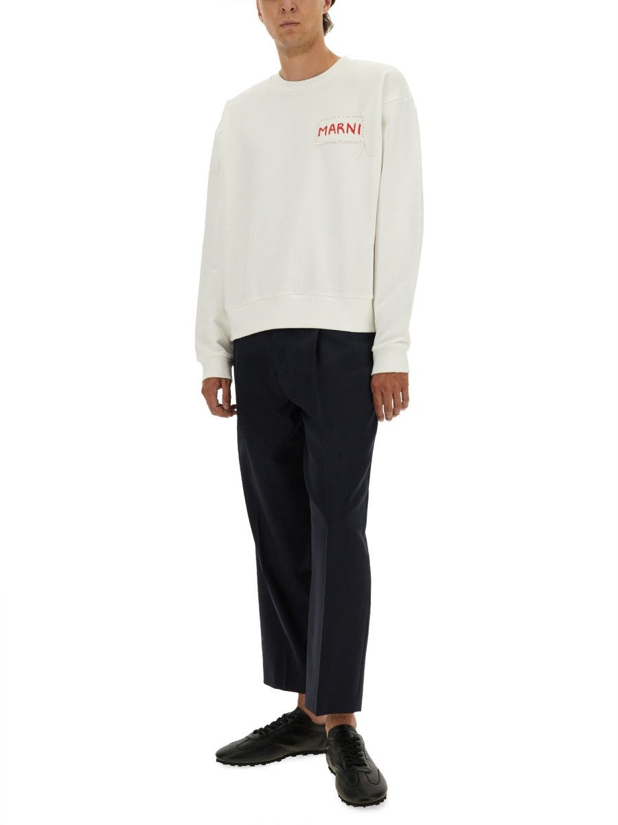 Marni SWEATSHIRT WITH LOGO PATCH