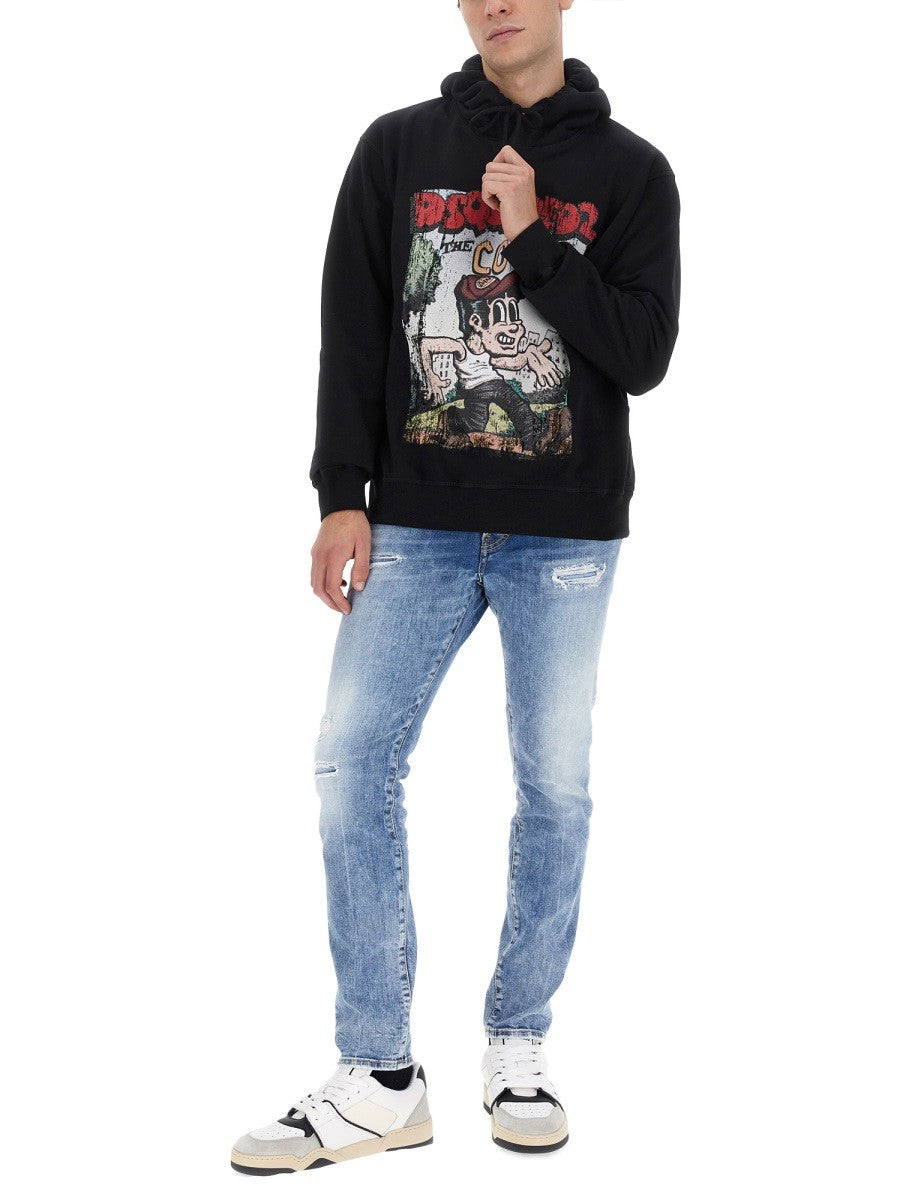 Dsquared SWEATSHIRT WITH LOGO PRINT