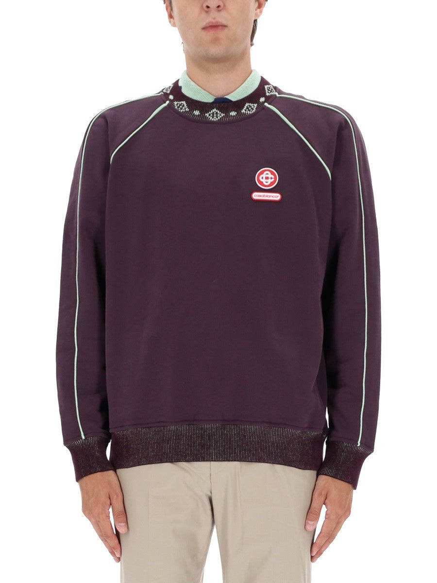CASABLANCA SWEATSHIRT WITH LOGO