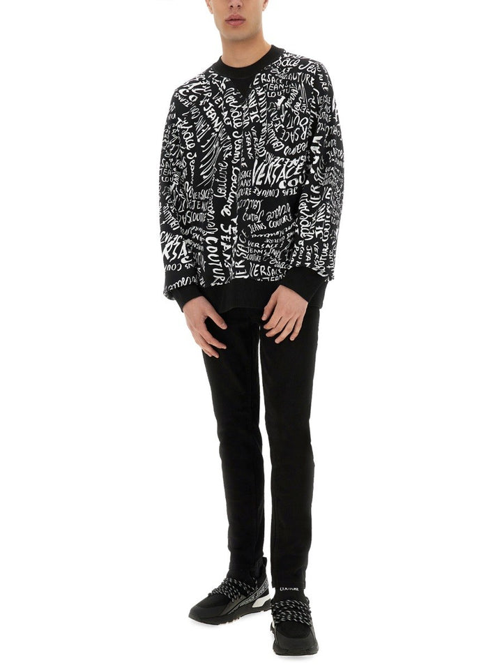 Versace Jeans Couture SWEATSHIRT WITH LOGOMANIA PRINT