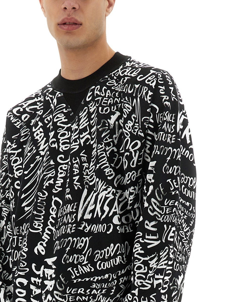 Versace Jeans Couture SWEATSHIRT WITH LOGOMANIA PRINT