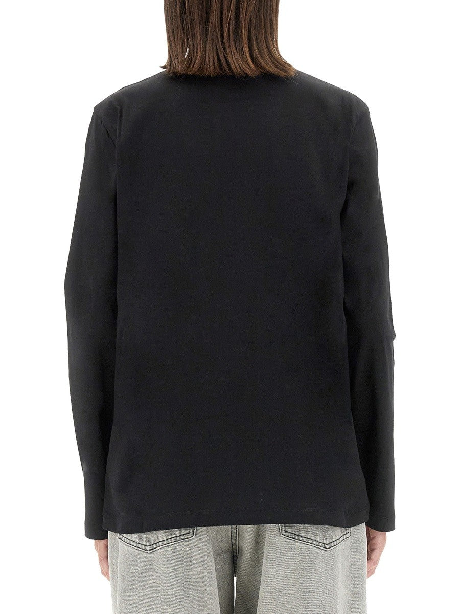 msgm T-SHIRT WITH BRUSHED LOGO