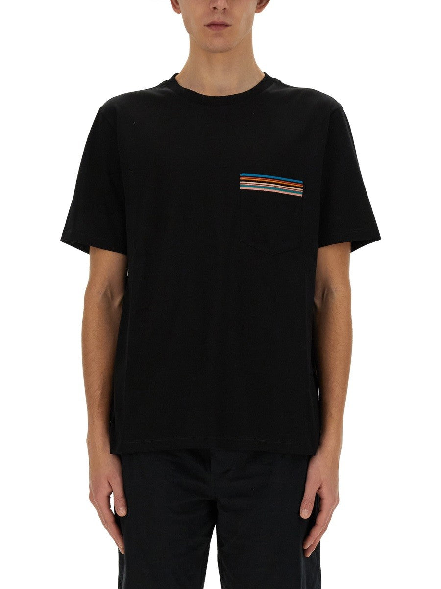 PAUL SMITH STRIPED POCKET T-SHIRT