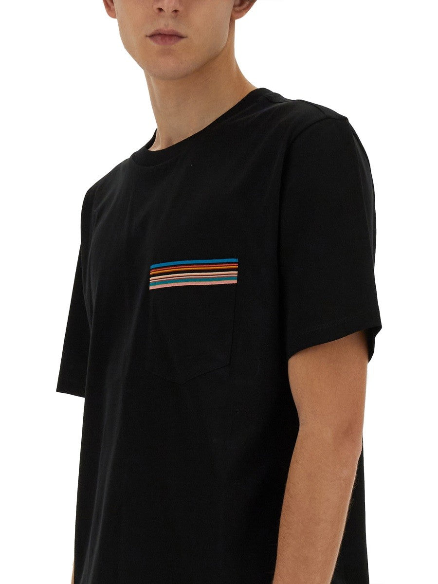 PAUL SMITH STRIPED POCKET T-SHIRT