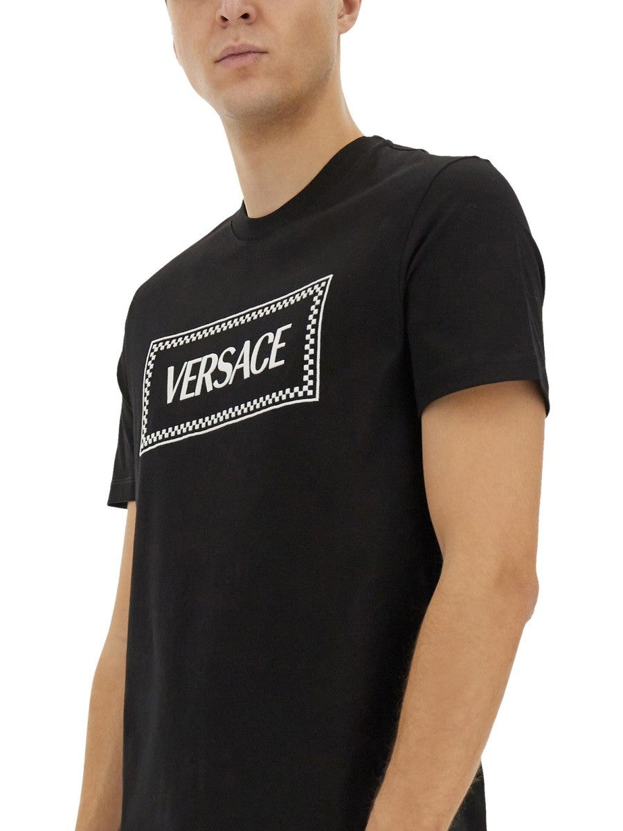 Versace T-SHIRT WITH '90S VINTAGE EMBROIDERED LOGO