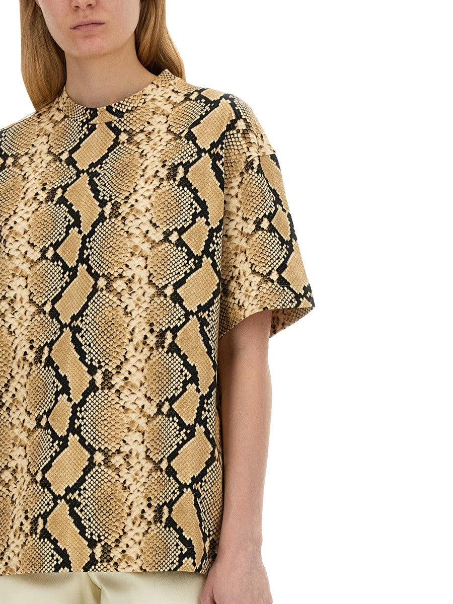 JIL SANDER T-SHIRT WITH ANIMAL PATTERN