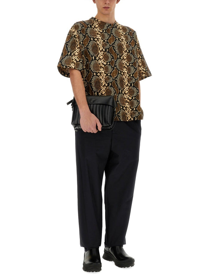 JIL SANDER T-SHIRT WITH ANIMAL PATTERN