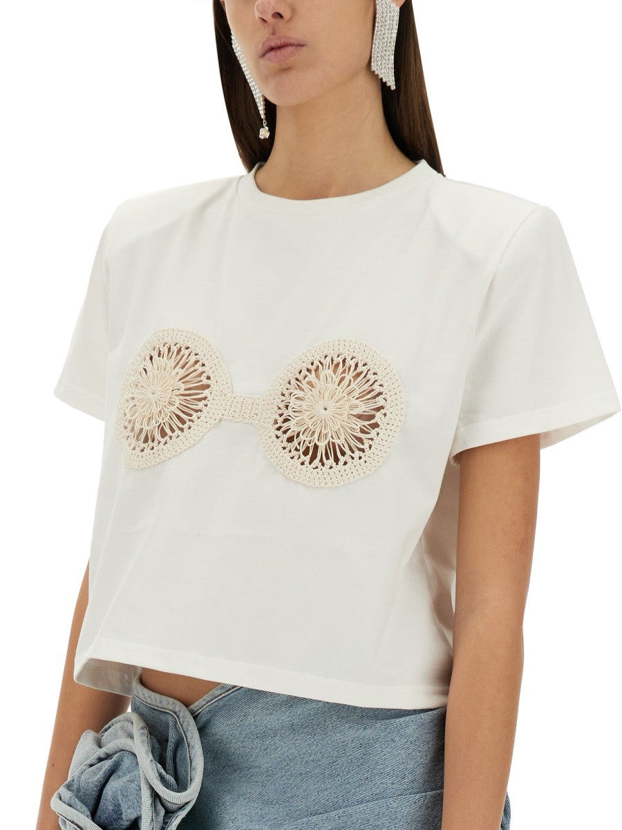 MAGDA BUTRYM T-SHIRT WITH CROCHET BRA
