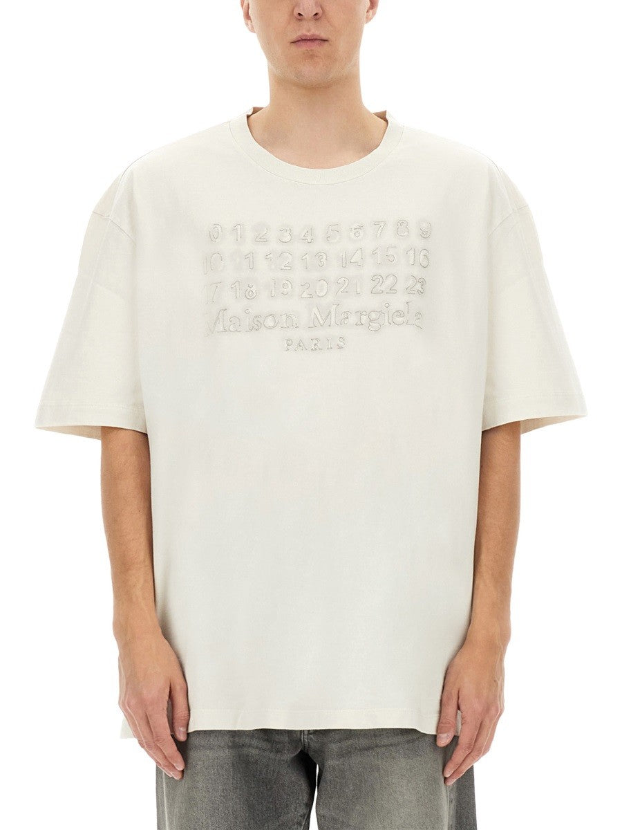Maison Margiela T-SHIRT CON LOGO RICAMATO